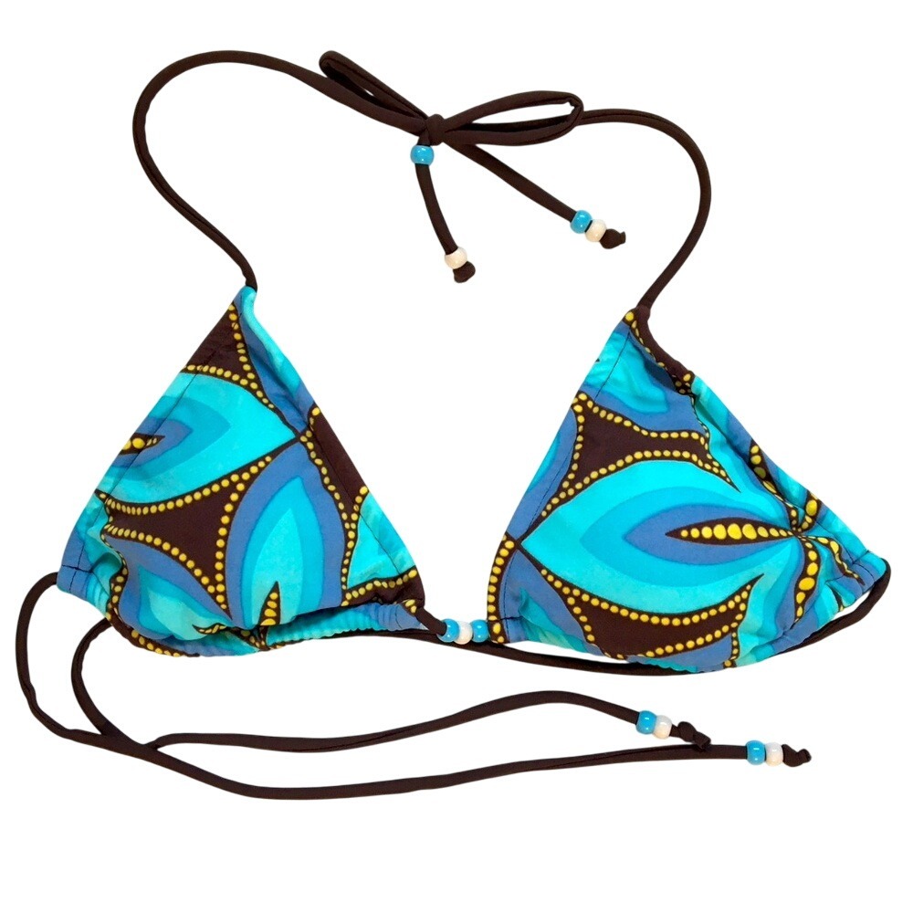 Venus Beaded Boho Triangle Bikini Top